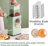 NALACAL Rotary Drum Grater - Manual Slicer & Shredder for Vegetables & Cheese