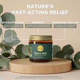 Betterbrand TallowRub Petroleum-Free Chest Rub 1.6oz - Natural Vapor Rub with Menthol & Eucalyptus for Congestion Relief