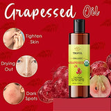 Organic Grapeseed Oil - 100% Pure Cold Pressed Natural Grape Seed Oil For Skin Face Body Hair Massage Anti-aging - Normal and Oily Skin (100ml)
