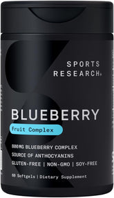 Sports Research Blueberry Concentrate Softgels: 800mg, 60 Count