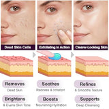 Exfoliant Rice Ampoule - Pore Minimizer & Blackhead Remover with Niacinamide, PHA & Salicylic Acid | Brightening Serum for Oily Skin