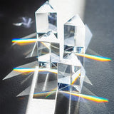 NALACAL Optical Glass Prisms Set - 4pcs Crystal Triangular Prisms for Rainbow Light Experiments & Decor