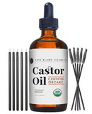 Kate Blanc Organic Castor Oil (4oz) - Eyelash, Eyebrow & Hair Growth Serum