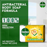 Dettol Fresh Antibacterial Soap Bars (4 Pack) - Citrus & Orange Blossom
