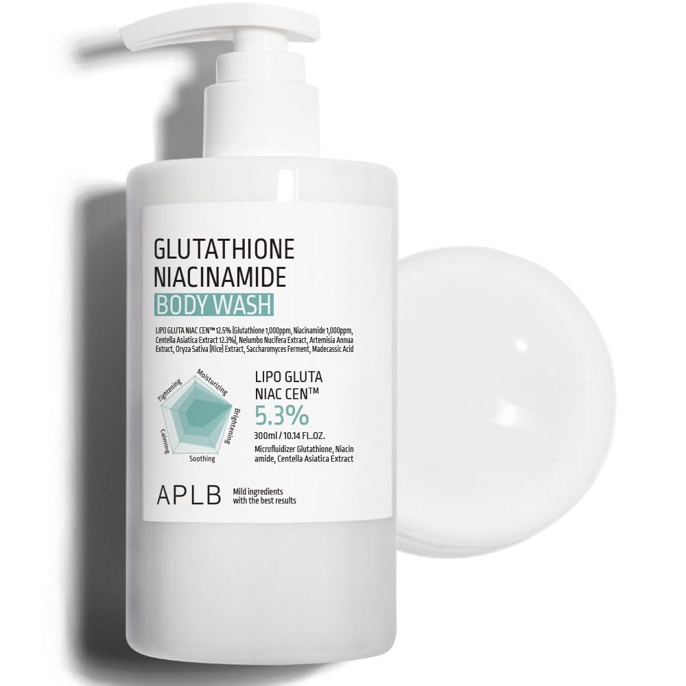 APLB Glutathione Niacinamide Body Wash | LIPO GLUTA NIAC CEN™ 5.3% | Korean Skincare for Brightening & Hydration | 10.14 FL.OZ