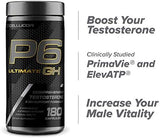 Cellucor P6 Ultimate GH Test Booster for Men, Growth Hormone Support Pills for Protein Synthesis & Fat Metabolism, 180 Capsules
