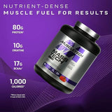 MuscleTech Mass Tech Performance Series Scientifically Superior Mass Gainer Helps Maximize Muscle Mass & Strength Protein Powder - 80g Protein, 156g Carbs & 1000 Calories, Strawberry Flavor 6.00 lbs