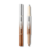 SHEGLAM 2-in-1 Nose Shadows & Highlights Pen - Long Lasting Cream Bronzer & Luminizer (Buff)
