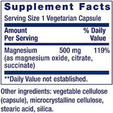 Life Extension Magnesium Vegetarian Capsules (500mg, 100 Pieces)
