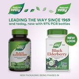 Nature's Way Black Elderberry Supplement, Traditional Immune Support*, With Elderberry and Elderflower, Plant Powered, 100 Capsules (Packaging May Vary)