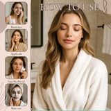 Nuanchu Stainless Steel Gua Sha Facial Tool - Tightens Skin & Reduces Wrinkles - Mother's Day Gift with Travel Pouch