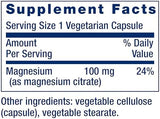 Life Extension, Magnesium (Citrate), 100 mg, 100 Vegetarian Capsules