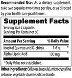Designs for Health Sensitol Inositol - Myo-Inositol (MI) and D-Chiro-Inositol (DCI) 120 Capsules