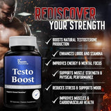 Dr. Vitamin Testo Boost Supplement for Men - Stamina, Endurance & Energy Enhancement - Male Testosterone Booster w/ Fenugreek, Tribulus, Tongkat Ali, Horny Goat Weed - 30 Capsules
