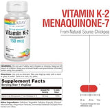 Solaray Vitamin K2 (MK-7) Triple Strength - 30 Vegetarian Capsules