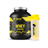 Body Builder 100% Whey Protein with Shaker - 25g Protein, BCAAs, Glutamine - Milk Chocolate - 4 LB