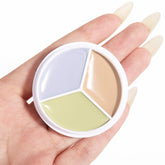 3 Color Concealer Pot - Full Coverage Color Correcting for Dark Circles & Spots - Under Eye Brightener - Shade 02