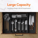 Lifewit Expandable Cutlery Drawer Organizer - Black
