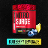 Jacked Factory NITROSURGE Shred Pre Workout Supplement - Energy Booster, Instant Strength Gains, Sharp Focus, Powerful Pumps - Nitric Oxide Booster - Blueberry Lemonade, 30 Servings