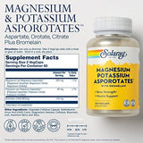 Solaray Magnesium Potassium Aspartates - Energy & Muscle Support (120 Caps)
