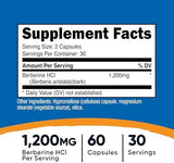 Nutricost Berberine HCl 600mg - 60 Vegetarian Capsules | Blood Sugar Support