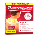 ThermaCare Neck & Shoulder Heat Wraps - Portable Pain Relief Patches for Sore Muscles, 5 Count, HSA/FSA Eligible