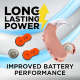 Powermax Size 13 Hearing Aid Batteries (Orange Tab) - 64 Count