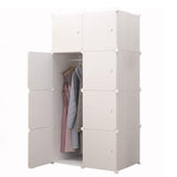 U HOOME 8-Cube Portable Modular Wardrobe & Storage Organizer