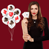 12 Inch Casino Card Night Latex Balloons - 50 Pack Poker Balloons for Casino Party Decorations