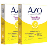 AZO Yeast Plus Dual Relief Homeopathic Medicine (2 Pack, 120 Tablets)