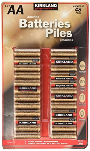 Kirkland Signature AA 1.5V Alkaline Batteries - Long-Lasting Power, Pack of 48 for Everyday Devices
