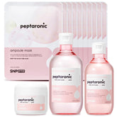 SNP Peptaronic Complete Korean Skincare Set - Toner, Cream, Serum & 10 Sheet Masks