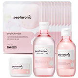 SNP Peptaronic Complete Korean Skincare Set - Toner, Cream, Serum & 10 Sheet Masks