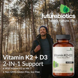 Futurebiotics, Vitamin K2 + D3 , 120 Capsules