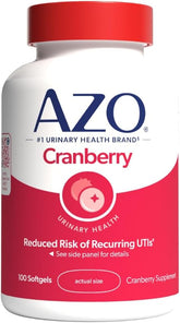 Azo Cranberry Urinary Tract Health Supplement 100 Softgels