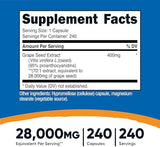 Nutricost Grape Seed Extract 28,000mg - 240 Capsules