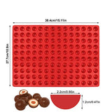 Palksky Semi Sphere Small Round Silicone Mold for Ganache, Jelly, Caramels, Cookies & Pet Treats Baking - 140 Cavity