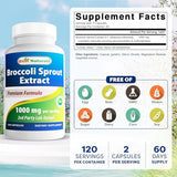 Best Naturals Broccoli Sprouts Extract 1000mg, 120 Capsules