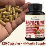 BMVINVOL Premium Berberine HCL, 7600mg - Intensive Liver Support Supplement