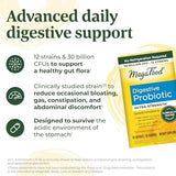 MegaFood Digestive Probiotic - 12 Strain Vegetarian Formula for Gut Health & Digestive Support, 30 Billion CFU, 30 Capsules