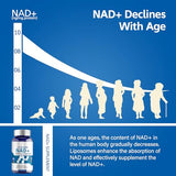 Liposomal NAD+ Supplement 500 mg with TMG - High Absorption for Cellular Energy & Age Resistance