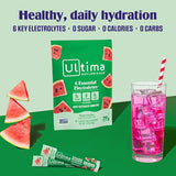 Ultima Replenisher Electrolyte Hydration Drink Mix - Watermelon, 20 Sticks