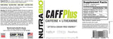 NutraBio CaffPlus: Healthy Energy with Caffeine & Theanine (60 Caps)