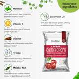 Herbion Naturals Cherry Flavor Cough Drops - Soothing Relief - 25 Count