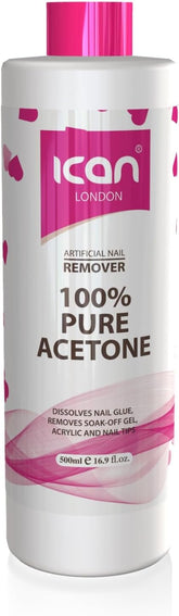 Ican London Nail Remover 100% Pure Acetone Professional 500ml