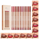 YelaJoy 12PCS Matte Lip Liner Set Waterproof High Pigmented Creamy Long Lasting Lip Makeup