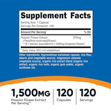 Nutricost Passion Flower Extract 120 Capsules - Natural Sleep Support, Glue-Free, Non-GMO