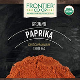 مسحوق البابريكا العضوي الحلو والزاهي (Sweet & Bright Paprika Powder) - فرونتير كواب (Frontier Co-op) - 7.16 أونصة - لون حيوي ونكهة معتدلة للأطباق