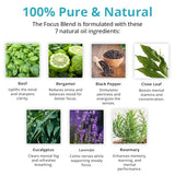 Wild Essentials Focus 100% Pure Essential Oil Synergy Blend - 2 Pack 10ml for Mental Clarity & Concentration