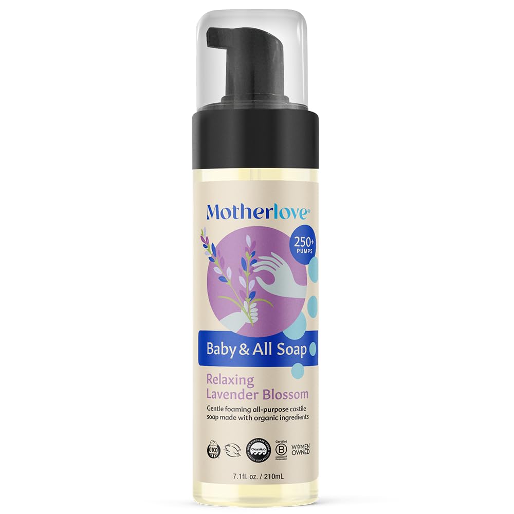 Motherlove Organic Baby & All Castile Soap - Lavender Soft Foam Multi-Purpose (7.1 oz)